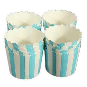 Blue and White Striped Baking Cups I Modern Cake Accessories I My Dream Party Shop I UK