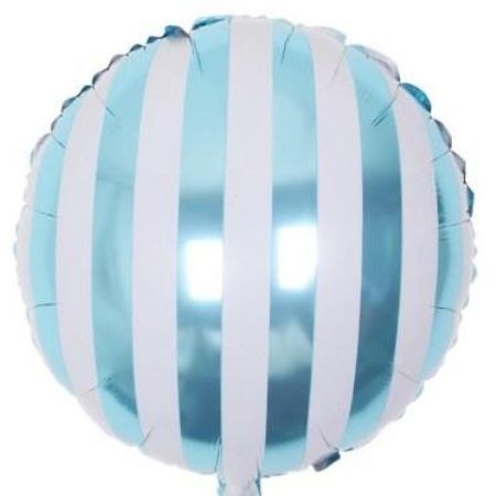 Candy Striped Blue Foil Balloons I Cool Balloons I My Dream Party Shop I UK