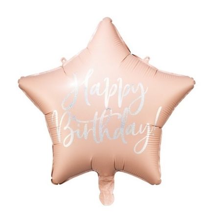 Blush Pink Happy Birthday Star Balloon I Happy Birthday Balloons I My Dream Party Shop