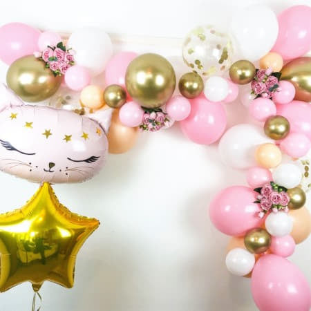 Blush, Pink, White and Chrome Gold Balloon Kit I Modern Party Decorations I My Dream Party Shop UK