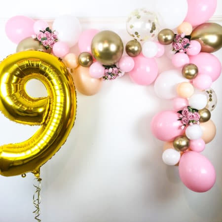 Blush, Pink, White and Chrome Gold Balloon Garland Kit I Balloon Arch Kits I My Dream Party Shop UK