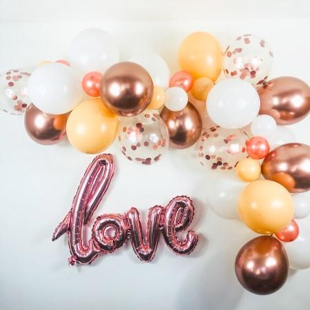 Blush, White and Rose Gold Balloon Garland Kit I Modern Balloon Decorations I My Dream Party Shop I UK