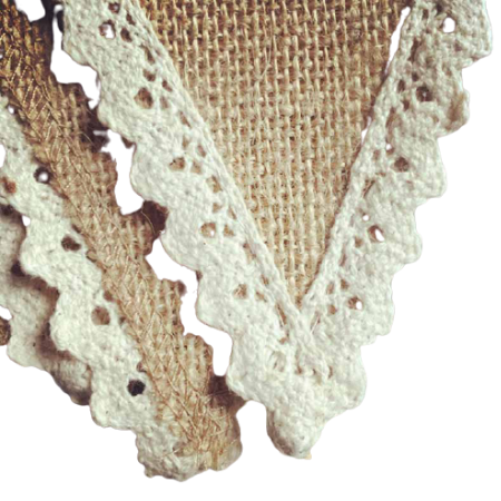 Rustic Boho Jute and Lace Bunting I Boho Picnic Supplies I My Dream Party Shop
