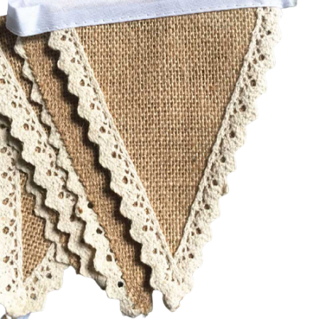 Rustic Boho Jute and Lace Bunting I Boho Wedding Supplies I My Dream Party Shop