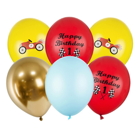 Boy Racer 1st Birthday Balloons I Boy Racer Party Decorations I My Dream Party Shop