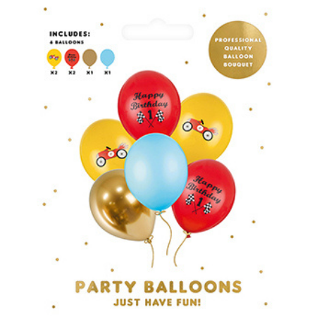 Boy Racer 1st Birthday Balloon Bundle I Racing Car Party Theme I My Dream Party Shop