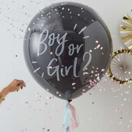 Boy or Girl Gender Reveal Balloon I Helium Inflated for Collection I My Dream Party Shop Ruislip