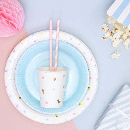 White Boy or Girl Gender Reveal Plates I My Dream Party Shop I UK