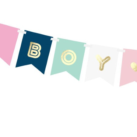 Boy or Girl Baby Shower Garland I Gender Reveal Party Decorations I My Dream Party Shop UK