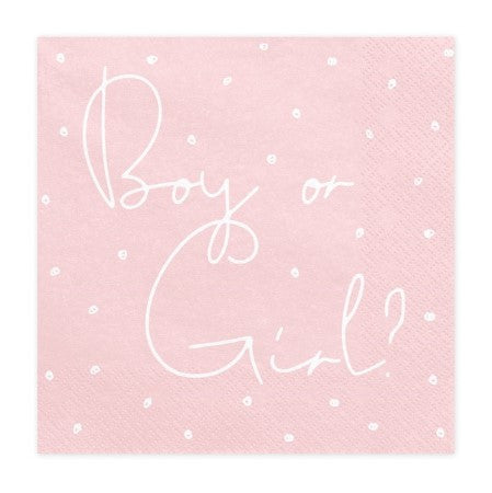 Boy or Girl? Pink and Blue Napkins I Gender Reveal Party I My Dream Party Shop I UK