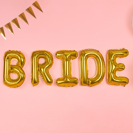 Gold Bride Balloon Bunting I Hen Do Decorations I My Dream Party Shop I UK
