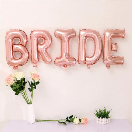 Rose Gold Bride Balloon Bunting I Rose Gold Hen Party Decorations I UK