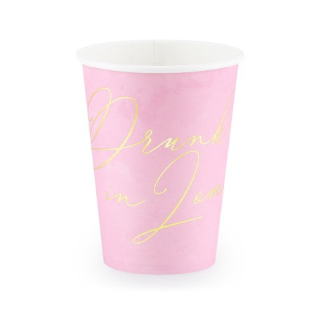 Drunk in Love Pink Cups I Hen Party Tableware I UK 