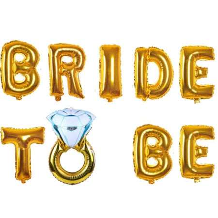 Gold Bride to Be Balloon Bunting I Modern Hen Party Balloons I My Dream Party Shop I UK