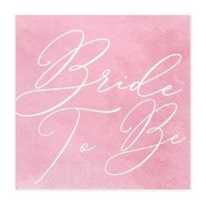 Bride to Be Pale Pink Napkins I Modern Hen Party I My Dream Party Shop UK