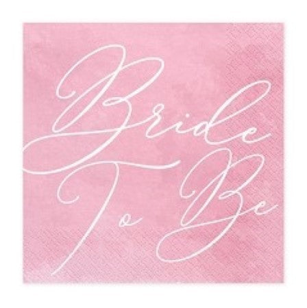 Bride to Be Pale Pink Napkins I Modern Hen Party I My Dream Party Shop UK