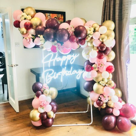 White LED Happy Birthday Sign To Hire I Party Hire Ruislip I My Dream Party Shop