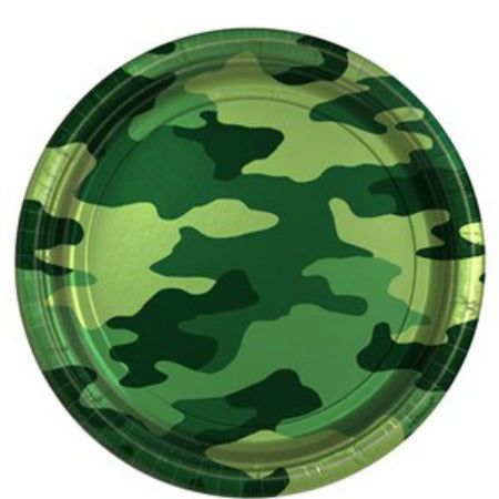 Green Camouflage Party Plates I Camouflage Party Decorations I My Dream Party Shop UK