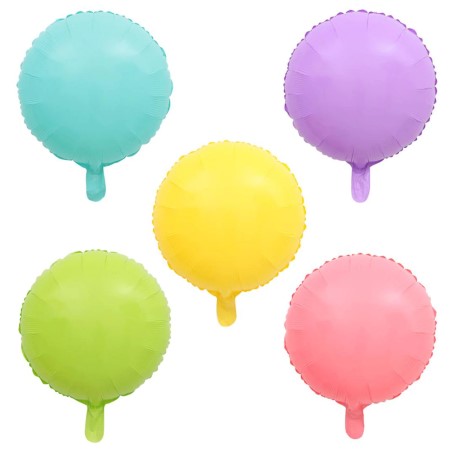 Round Pastel Foil Balloons x 5 I Cool Party Balloons I My Dream Party Shop I UK