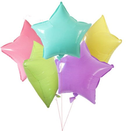 Pastel Star Foil Balloons I Set of 10 Cool Foil Balloons I My Dream Party Shop I UK