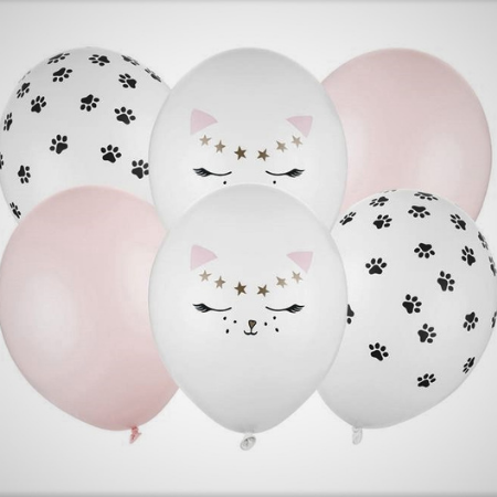 Pink Cat Latex Balloons I Pink Cat Party Supplies I My Dream Party Shop