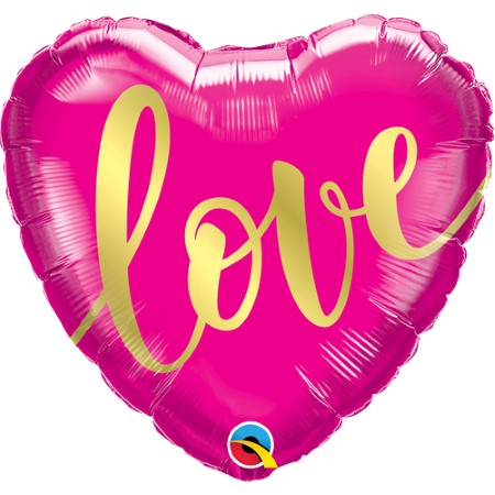 Cerise Pink Love Heart Balloon I Valentines Day Balloons I My Dream Party Shop