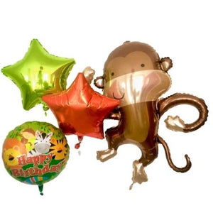 Happy Jungle Monkey Balloon Cluster I Helium Inflation Ruislip I My Dream Party Shop