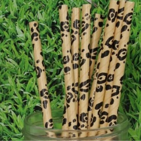 Cheetah Print Straws I Wild One Party I My Dream Party Shop UK