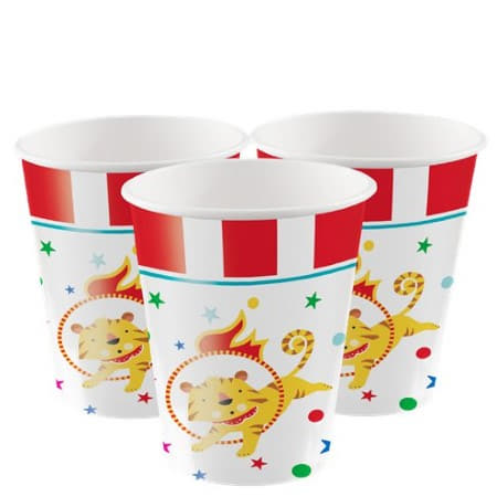 Circus Party Cups I The Greatest  Showman Circus Party Decorations I My Dream Party Shop UK