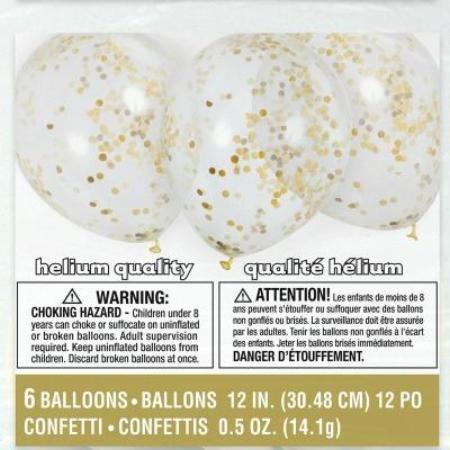 Gold Confetti Balloons I Cool Party Balloons I My Dream Party Shop