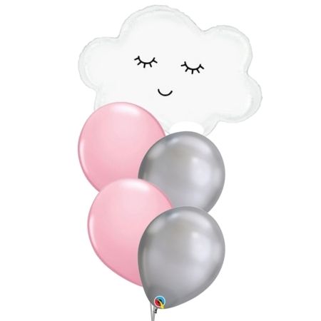 White Cloud Face Helium Supershape Balloon I Children's Balloons Collection Ruislip I My Dream Party Shop