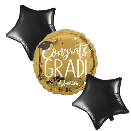 Congrats Grad And So the Adventure Begins Helium Balloon Sets Ruislip I My Dream Party Shop