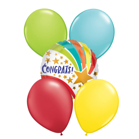 Congrats Shooting Star Helium Balloon Sets I Helium Balloons Ruislip I My Dream Party Shop
