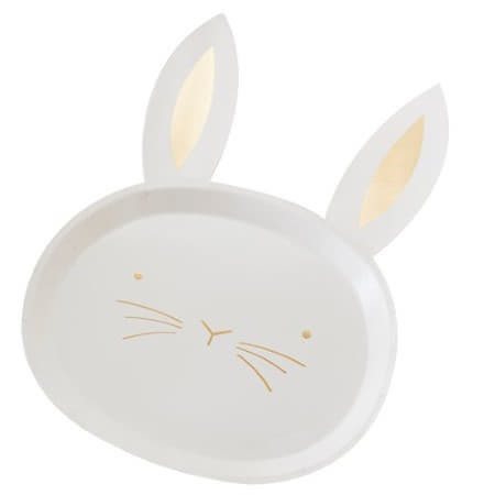 Daisy Crazy Easter Bunny Shaped Plates I Easter Party Tableware I My Dream Party Shop I UK