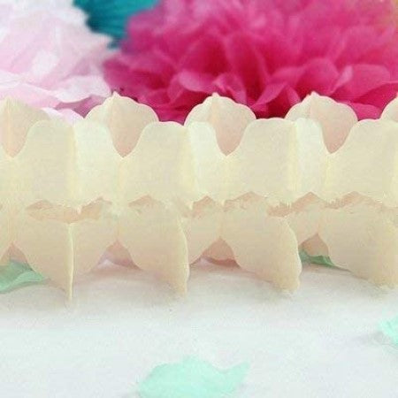 Cream Four Leaf Clover Tissue Paper Garland I Party Decorations I My Dream Party Shop