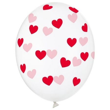 Red Heart Clear Latex Balloons I Valentines Day Balloons I My Dream Party Shop