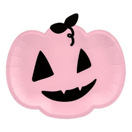 Halloween Pink Pumpkin Plates I Halloween Party Supplies I My Dream Party Shop UK