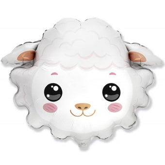 Cute Sheep Head Foil Balloon I Farm Party Supplies I My Dream Party Shop UK
