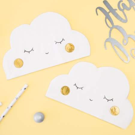 Cute Cloud Napkins I First Birthday Tableware I UK