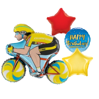 Cyclist Helium Balloon Bouquet for Collection Ruislip I My Dream Party Shop