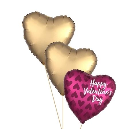 Dark Pink Happy Valentine&#39;s Day Balloon I Helium Valentine&#39;s Day Balloons I My Dream Party Shop
