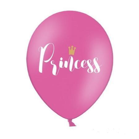 Dark Pink Princess Balloons with Crown Motif I Princess Party I My Dream Party Shop I UK