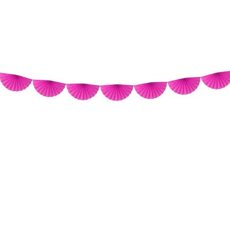Dark Pink Fan Garland I Modern Pink Party Decorations I My Dream Party Shop I UK