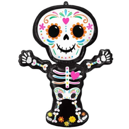Day of the Dead Skeleton Supershape Helium Balloon I Balloons for Collection I My Dream Party Shop