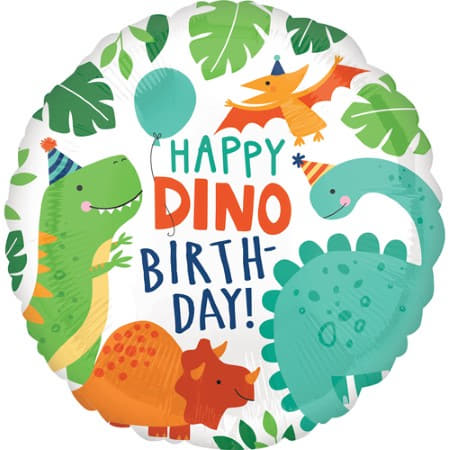 Happy Dino Birthday Balloon I Dinosaur Party Supplies I My Dream Party Shop UK