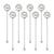 Silver Mirrored Disco Ball Cocktail Drink Stirrers I Disco Party Decorations and Tableware I My Dream Party Shop I UK