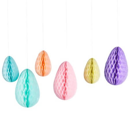 Pastel Honeycomb Egg Decorations I Easter Party Decorations I My Dream Party Shop UK