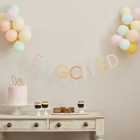 Pastel Eggcited Easter Balloon Bunting I Easter Decorations I My Dream Party Shop