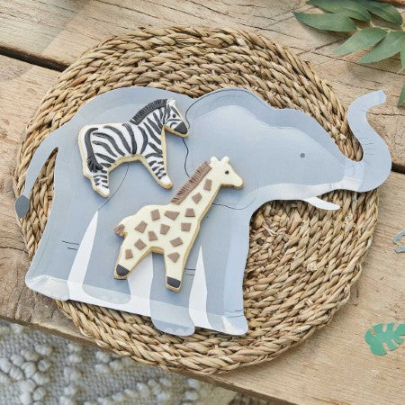Elephant Party Plates I Let&#39;s Go Wild Party Supplies and Decorations I My Dream Party Shop
