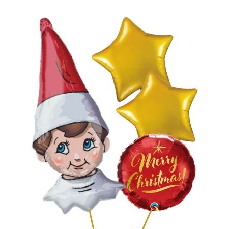 Elf on the Shelf Supershape Balloon Bouquet I Collection Ruislip I My Dream Party Shop